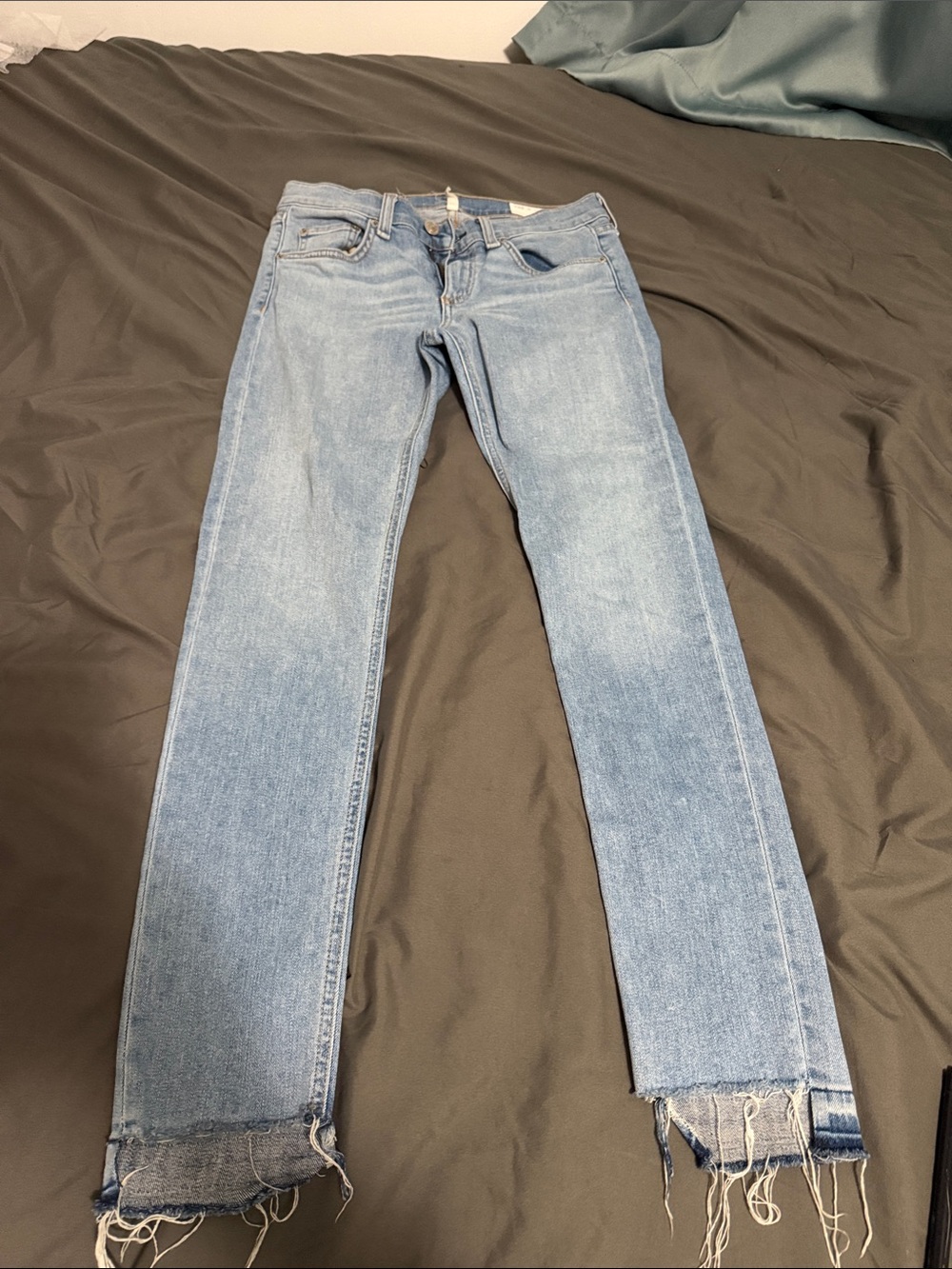 rag & bone Light Blue Straight Leg Jeans
